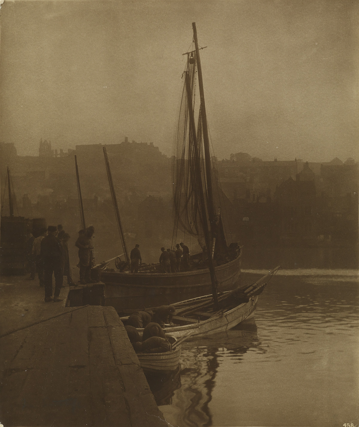 FRANK MEADOW SUTCLIFFE (1853-1941) Fishing boat, Whitby, England * Young fisherwoman, Whitby, England.